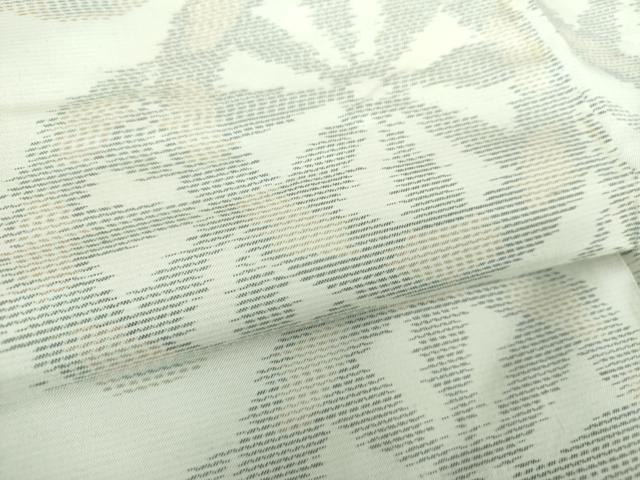 平和屋着物○本場大島紬 白大島 源氏車 たかし謹製 証紙付き 正絹 逸品