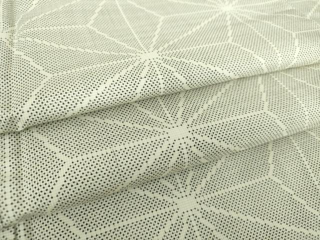 平和屋着物●本場大島紬　白大島　7マルキ　麻の葉文様　正絹　逸品　DAAU5800ps