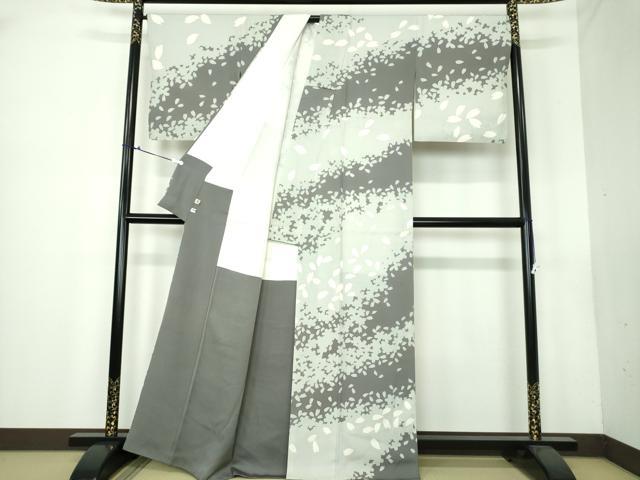 平和屋着物○訪問着 舞桜 桜シルエット 金彩 正絹 逸品 DAAU5836psの