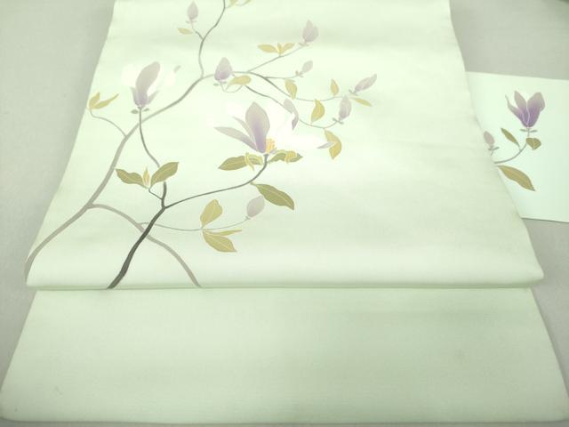 【美品　長尺】塩瀬　月　兎　名古屋帯　帯丈382cm 帯幅30.5cm 美品 長尺】塩瀬 月 兎 名古屋帯 帯丈382cm 帯幅30.5cm