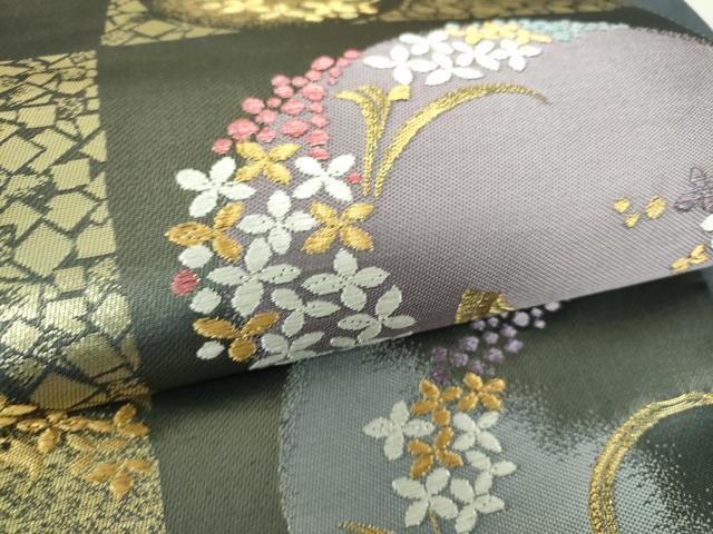 平和屋着物●六通柄袋帯　唐織　透花玉映　金糸　やまと誂製　正絹　逸品　DAAU5881ps 平和屋着物○六通柄袋帯 唐織 透花玉映 金糸 やまと誂