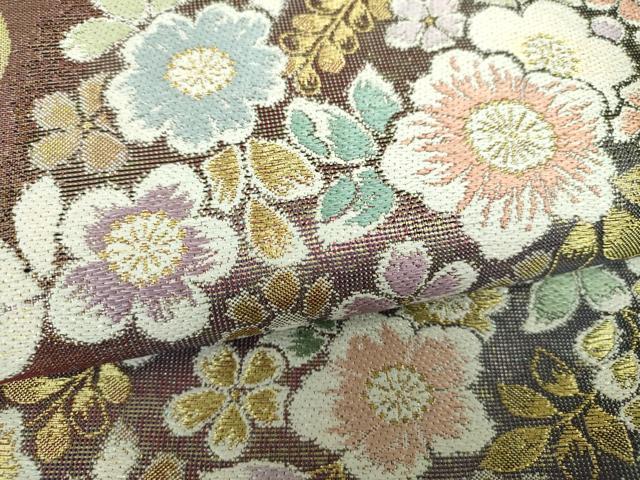 平和屋着物○六通柄袋帯 辻が花 銀杏 金銀糸 引箔 やまと誂製