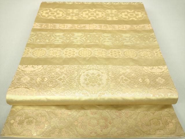 平和屋着物●西陣織　陰山織物謹製　箔屋清兵衛　六通柄袋帯　明日香間道　本金箔　証紙付き　正絹　逸品　DAAU5907ps