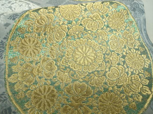 平和屋着物●六通柄袋帯　唐織　白樺天平華文　金糸　正絹　逸品　DAAU5911ps 平和屋着物○六通柄袋帯 唐織 白樺天平華文 金糸 正絹 逸品 DAAU5911ps