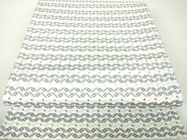 平和屋着物●六通柄袋帯　横段文　正絹　逸品　未使用　DAAU5937ps