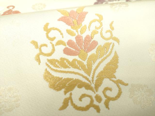 平和屋着物●九寸名古屋帯　唐織　吉祥花文　金糸　正絹　逸品　DAAU5957ps 平和屋着物○九寸名古屋帯 唐織 吉祥花文 金糸 正絹 逸品 DAAU5957ps