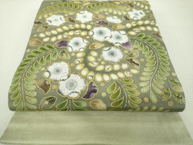 平和屋着物●本塩沢　太鼓柄袋帯　絞り　辻が花　正絹　逸品　DAAU5993ps