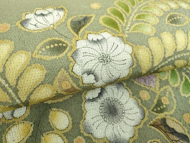 平和屋着物○本塩沢 太鼓柄袋帯 絞り 辻が花 正絹 逸品 DAAU5993ps