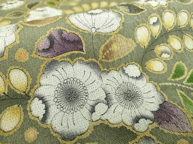 袋帯　深緑色地に変り格子正倉院文様　逸品　 平和屋着物○本塩沢 太鼓柄袋帯 絞り 辻が花 正絹 逸品 DAAU5993ps 平和屋