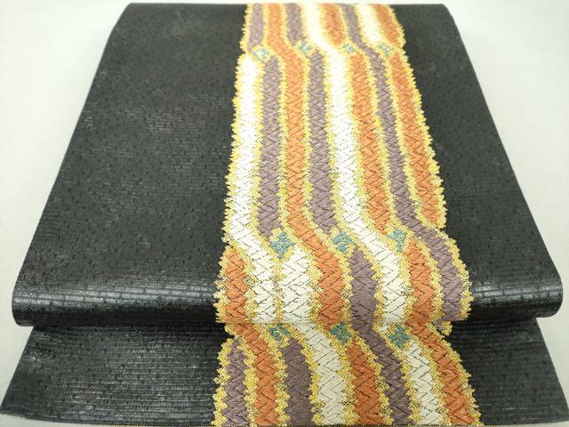 平和屋着物●伝統工芸士　西村修一　六通柄袋帯　源氏香　間道　金糸　正絹　逸品　DAAU5996ps