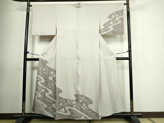 平和屋着物▽訪問着 単衣 絞り 辻が花 正絹 逸品 DAAU6374sf