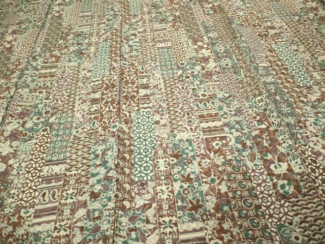 平和屋着物▽小紋　単衣　更紗花文　洗える着物　DAAU6379sf