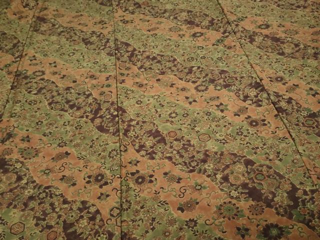 平和屋着物▽小紋　単衣　更紗花蝶文　洗える着物　DAAU6382sf