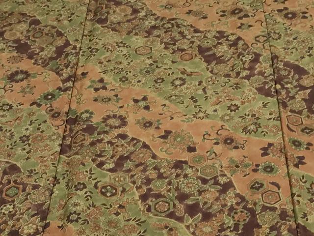 平和屋着物▽小紋　単衣　更紗花蝶文　洗える着物　DAAU6382sf 平和屋着物▽小紋 単衣 更紗花蝶文 洗える着物 DAAU6382sf