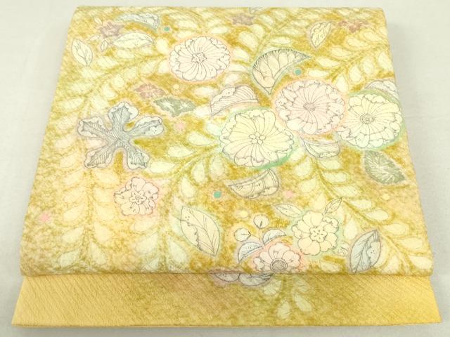 平和屋着物●太鼓柄袋帯　絞り　辻が花　正絹　逸品　DAAU6523ob