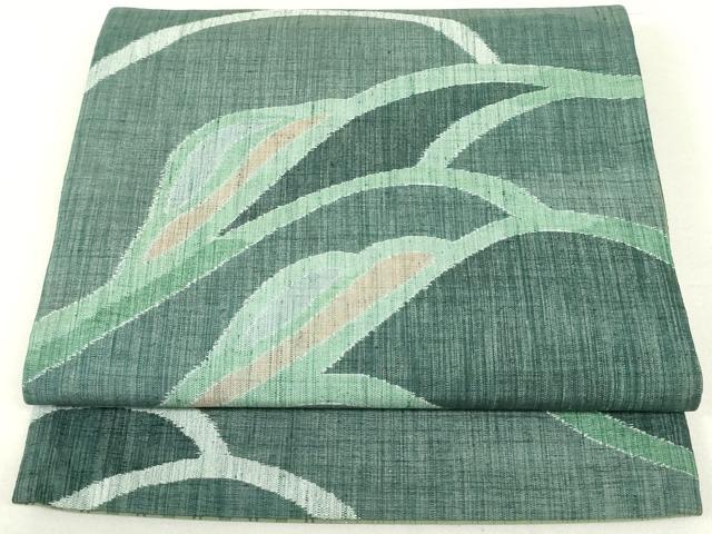 平和屋着物●両面　全通柄袋帯　結城紬　抽象文様　結織苑扱い　正絹　逸品　DAAU6531ob