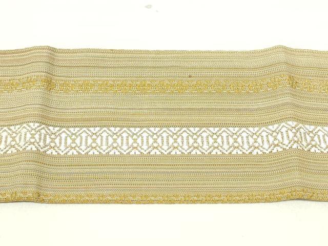 平和屋着物●本場筑前博多織　八寸名古屋帯　献上　正絹　逸品　DAAU6571ob_4