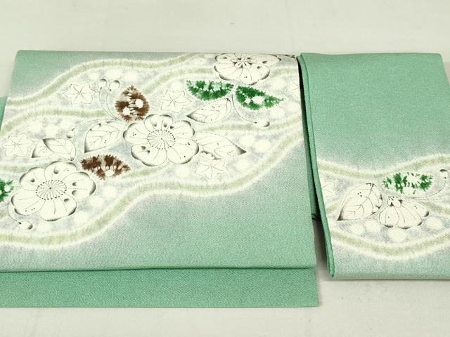 平和屋着物●染色作家　小倉淳史　つけ帯　辻が花　鬼しぼ縮緬　正絹　逸品　DAAU6585ob