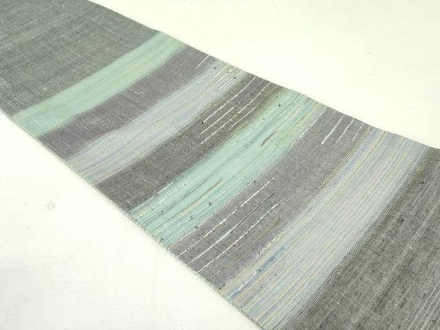 平和屋着物○両面 太鼓柄袋帯 紬地 霞間道 正絹 逸品 DAAU6615ob