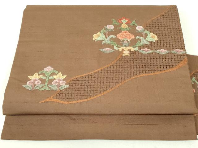 平和屋1□袋帯 総刺繍 スワトウ相良刺繍 鳳凰草花文 金彩 逸品 CAAF5116hy