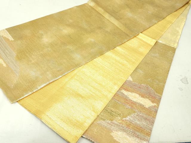 平和屋着物○西陣図案家 徳田義三 両面 太鼓柄袋帯 霞文