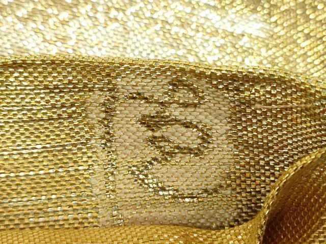 平和屋着物○西陣図案家 徳田義三 両面 太鼓柄袋帯 霞文