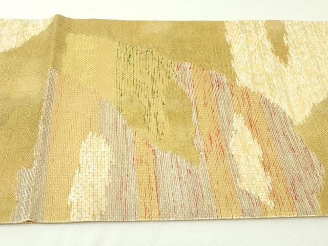 平和屋着物●西陣図案家 徳田義三　両面　太鼓柄袋帯　霞文　金銀糸　引箔　正絹　逸品　DAAU6690ob 平和屋着物○西陣図案家 徳田義三 両面 太鼓柄袋帯 霞文