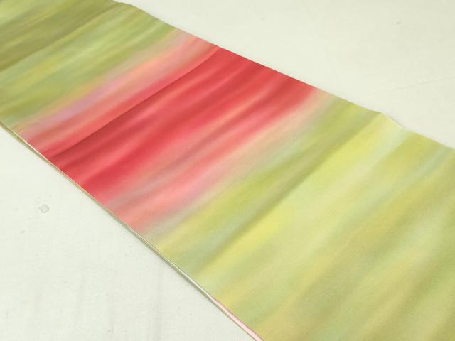 平和屋着物○虹色創家 本郷大田子 九寸開き名古屋帯 霞文 正絹 逸品