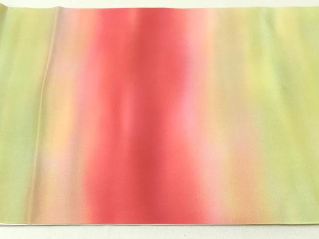 平和屋着物○虹色創家 本郷大田子 九寸開き名古屋帯 霞文 正絹 逸品