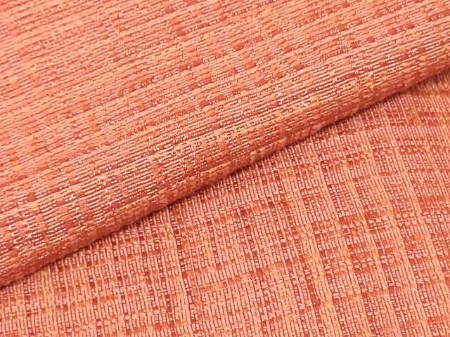 平和屋着物○半幅帯 紬地 霞文 茜色 正絹 逸品 未使用 DAAU6712ob