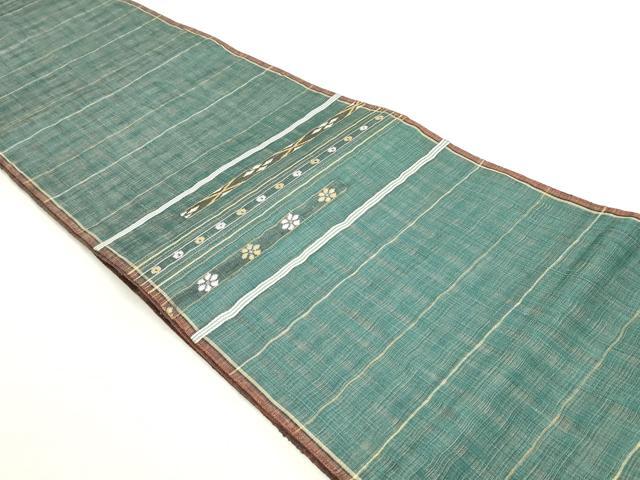 平和屋着物▽太鼓柄袋帯　スリーシーズン　春夏秋　櫛織　花間道　金銀糸　正絹　逸品　DAAU6781ob 平和屋着物○太鼓柄袋帯 スリーシーズン 春夏秋 櫛織 花間