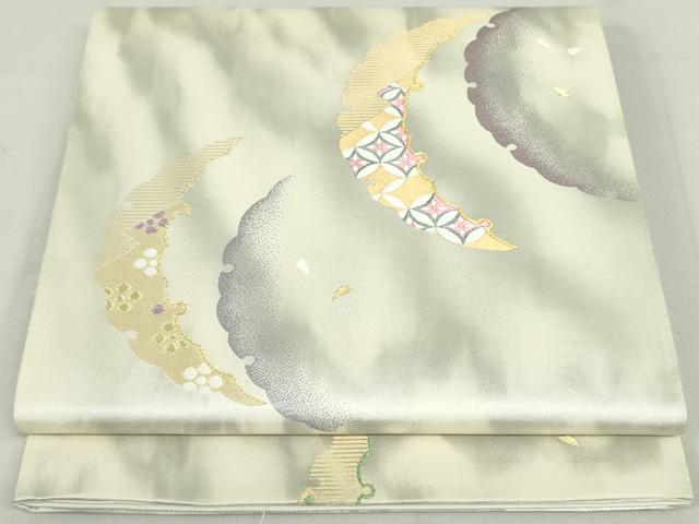 平和屋着物○西陣 高島織物謹製 六通柄袋帯 唐織 青銅箔 雪輪