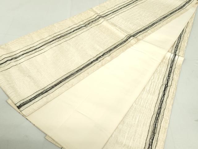 平和屋着物○全通柄袋帯 スリーシーズン 春夏秋 間道 金糸