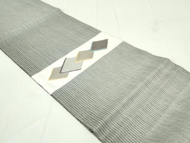 平和屋着物○太鼓柄袋帯 スリーシーズン 春夏秋 菱横段文