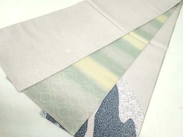 平和屋着物○東京染伝統工芸士 金田昇 両面 太鼓柄袋帯 流水