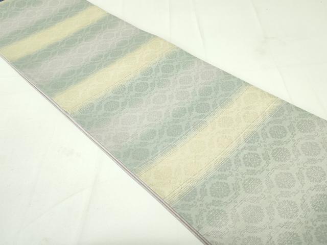 平和屋着物○東京染伝統工芸士 金田昇 両面 太鼓柄袋帯 流水