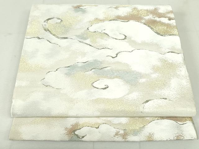 ◆1190◆六通柄　袋帯　雪輪模様　藤色　正絹　着物帯　和装 ◇1190◇六通柄 袋帯 雪輪模様 藤色 正絹 着物帯 和装