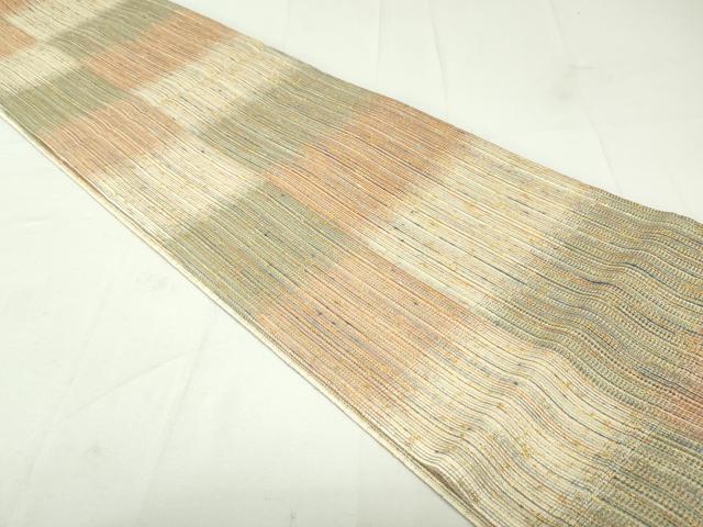 平和屋着物○両面 全通柄袋帯 紬地 霞間道 金銀糸