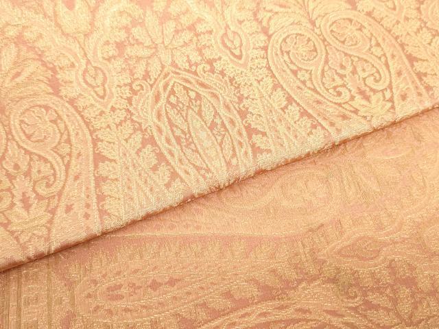 平和屋着物○西陣 川島織物 つけ帯 更紗花唐草横段文 金糸 正絹 逸品