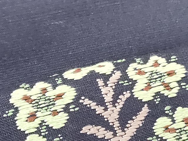 平和屋着物○西陣 川島織物 九寸開き名古屋帯 ワンポイント 牡丹文