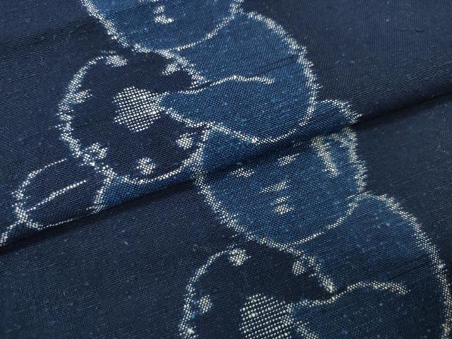 楽天市場】反物 逸品 久留米かすり 証紙 手織正藍染め 鳥 番傘 紺色 綿