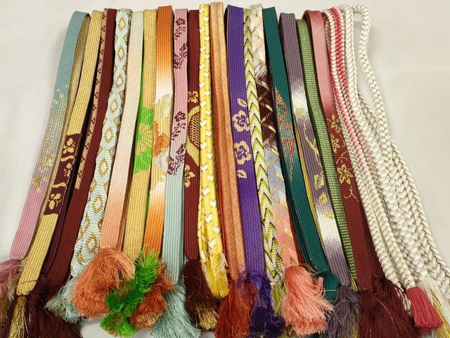 平和屋着物●和装小物　帯締め20本セット　高麗組　笹浪組　唐組　鎌倉組　金糸　逸品　DAAU7835zzz