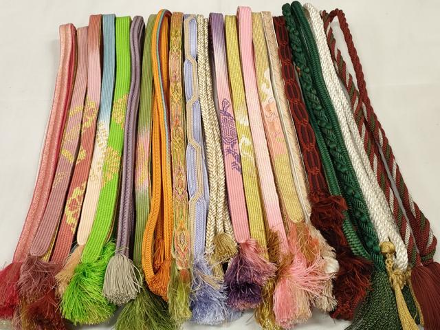 平和屋着物●和装小物　帯締め20本セット　高麗組　観世組　冠組　金糸　逸品　DAAU7840zzz