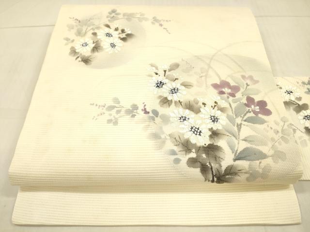 限定SALE，得価 平和屋着物▼小紋　反物　着尺　孔雀羽根花文　暈し染め　逸品　未使用　DAAW2045zy