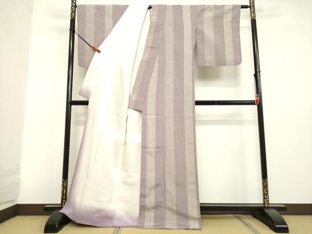 平和屋着物○上質な小紋 間道 正絹 逸品 DAAV1044tw