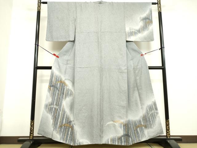 平和屋着物●訪問着　雪芝文　暈し染め　金彩　正絹　逸品　DAAV1062tw