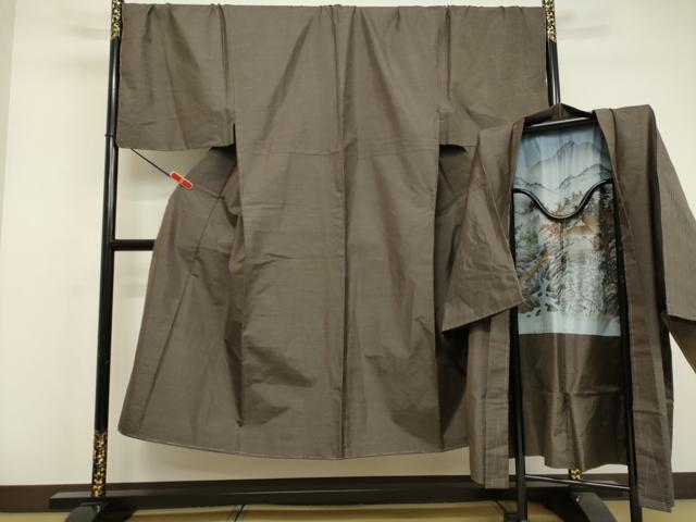 平和屋着物●男性　本場大島紬　アンサンブル　100亀甲　総詰め　キングサイズ　正絹　逸品　未使用　DAAV1086tw