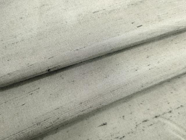 平和屋着物●男性　紬　銀鼠色　正絹　逸品　DAAV1093tw