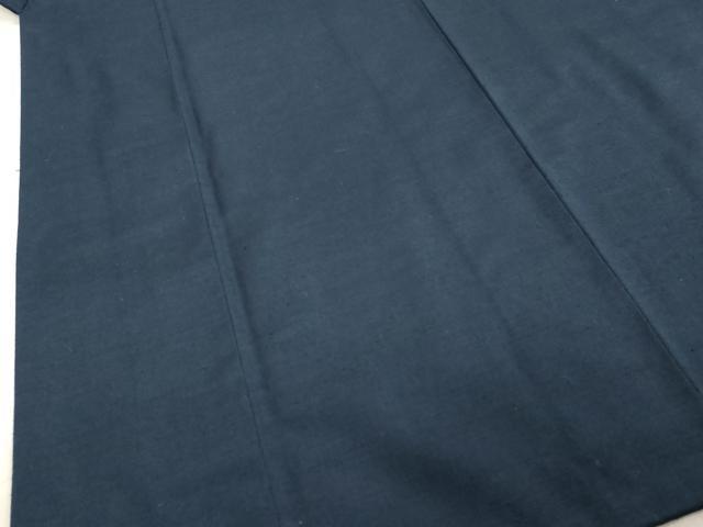 平和屋着物○男性 紬 ネービーブルー色 正絹 逸品 DAAV1111tw