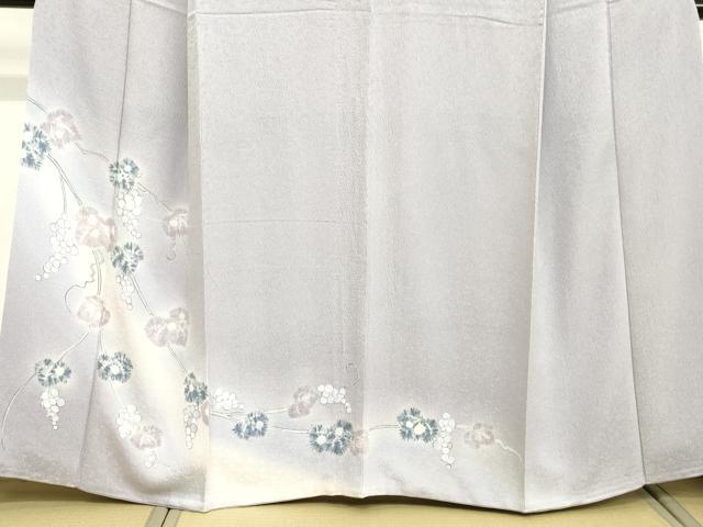 平和屋着物○訪問着 絞り 葡萄蔦の葉文 暈し染め 正絹